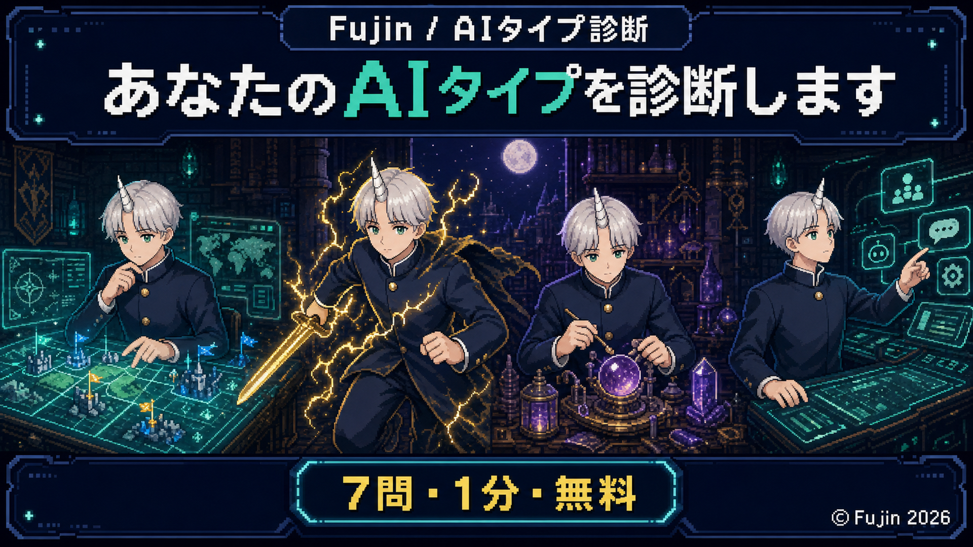 AIタイプ診断 - 4タイプの集合絵
